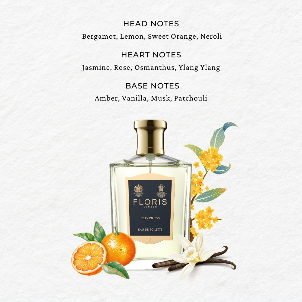 Floris London Chypress Eau De Toilette – 50 Ml, Holzig-blumiger Damenduft