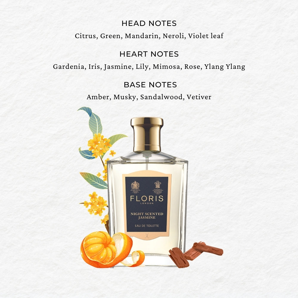 FLORIS NIGHT SCENTED JASMIN 50ml 残9割程度 Night Scented